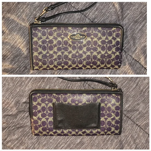 Coach Coated Canvas Signature Long Zip Zippy Wallet - Picture 1 of 2